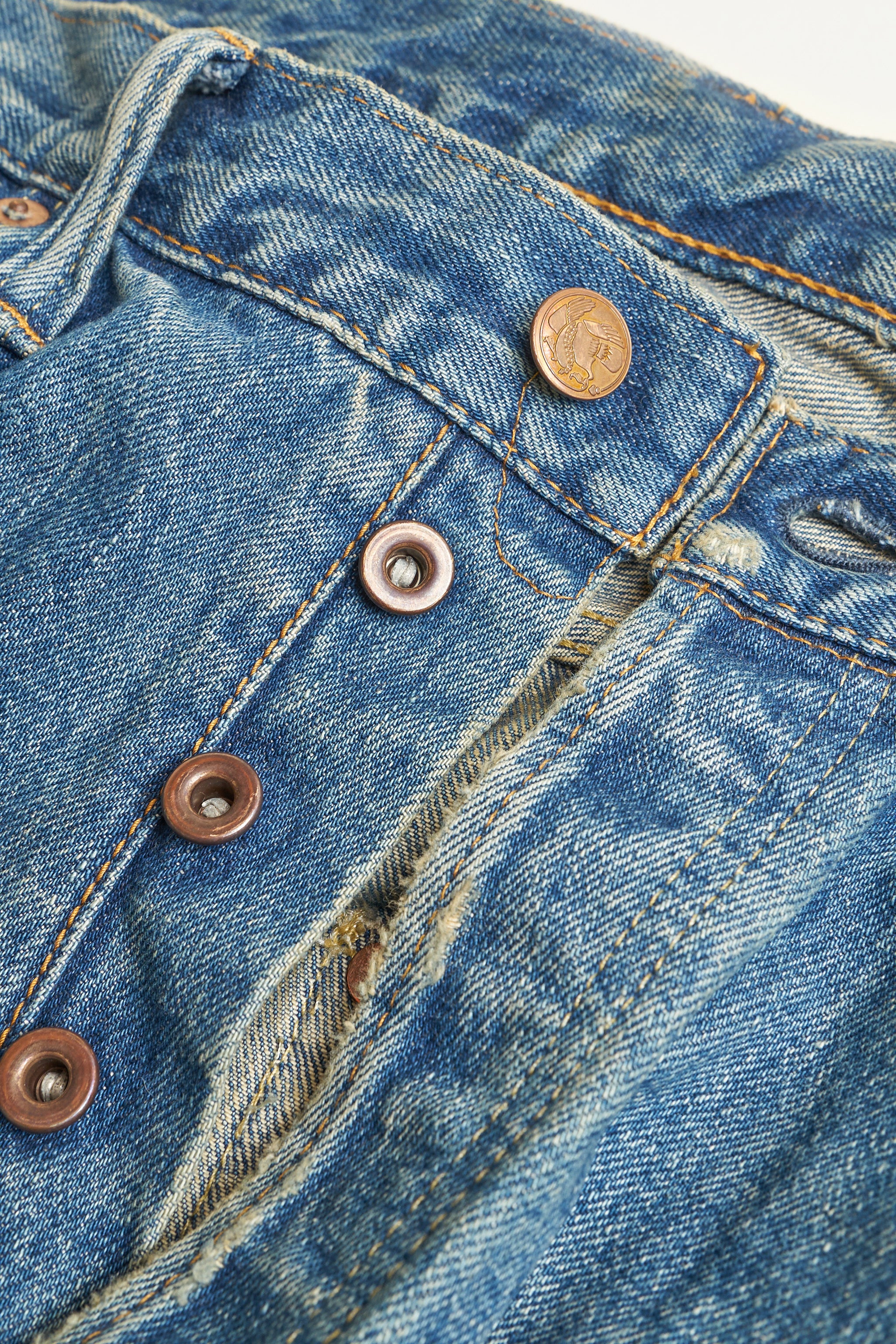 1950UV - Vintage High Rise Wide Selvedge Denim
