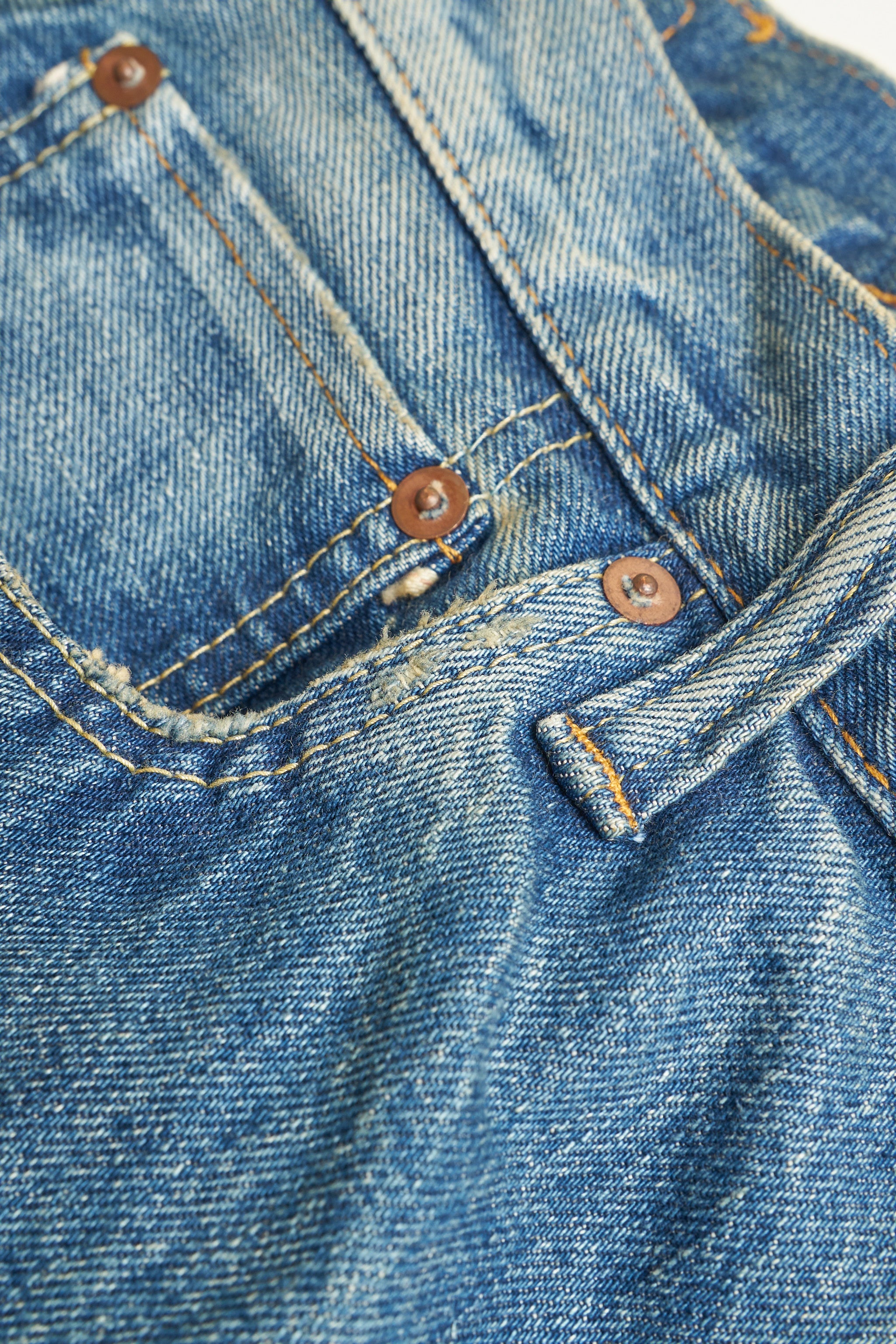 1950UV - Vintage High Rise Wide Selvedge Denim