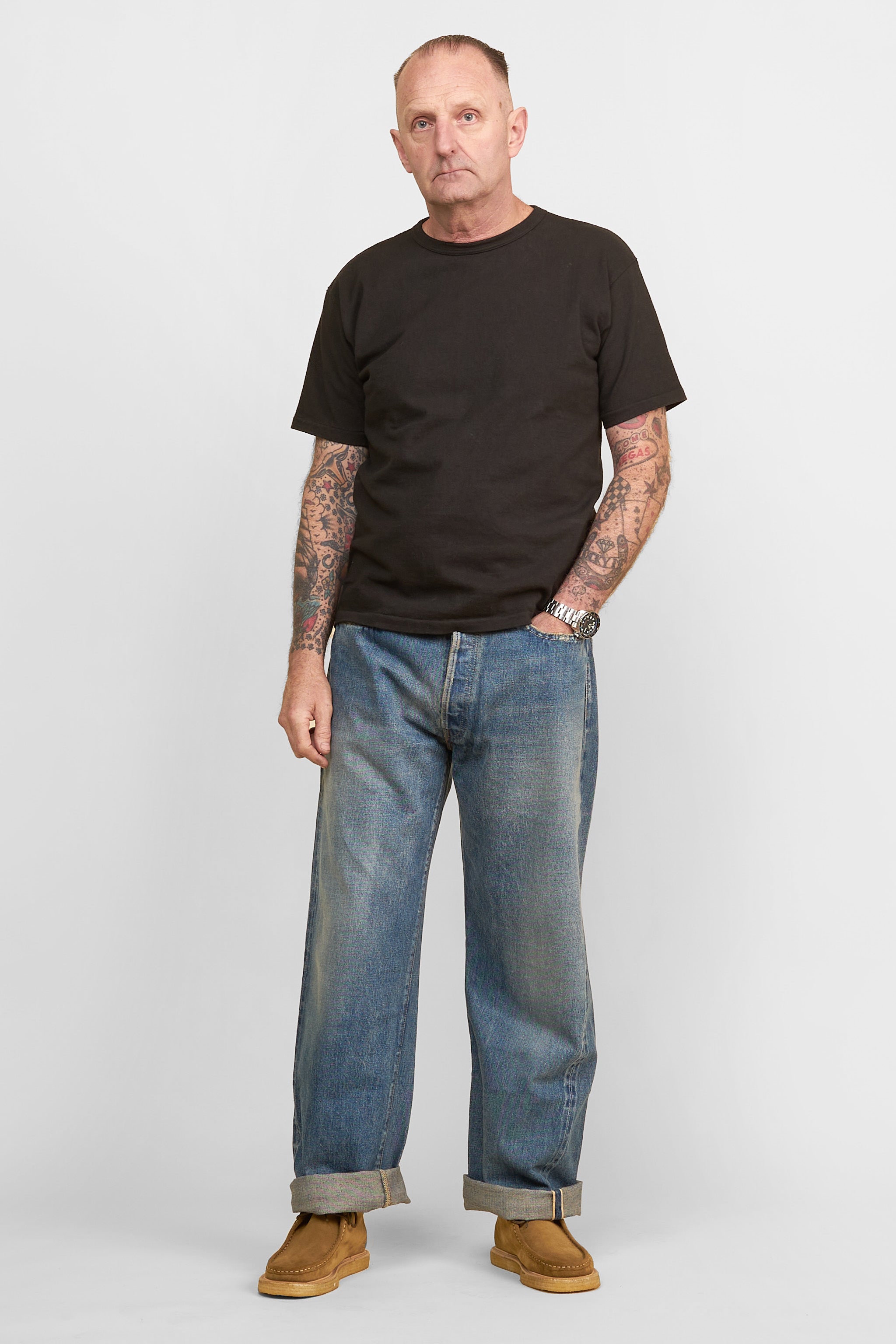 1950UV - Vintage High Rise Wide Selvedge Denim