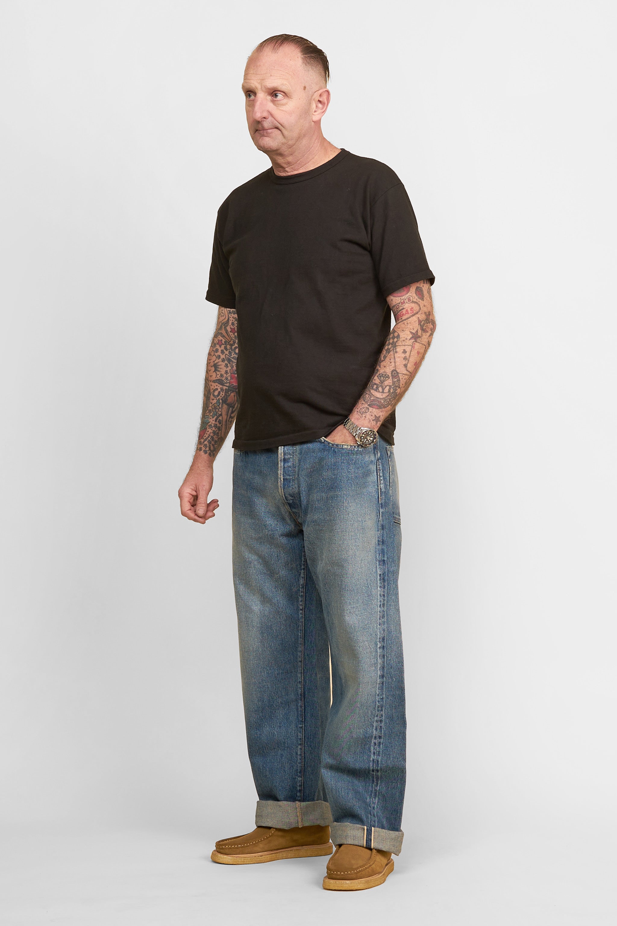 1950UV - Vintage High Rise Wide Selvedge Denim